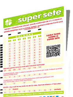 Bilhete do Super Sete.